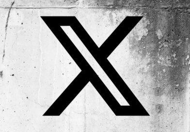 X (formerly Twitter) logo on a cracked wall