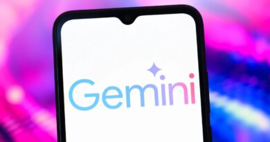 The Google Gemini AI logo is seen displayed on a smartphone screen.