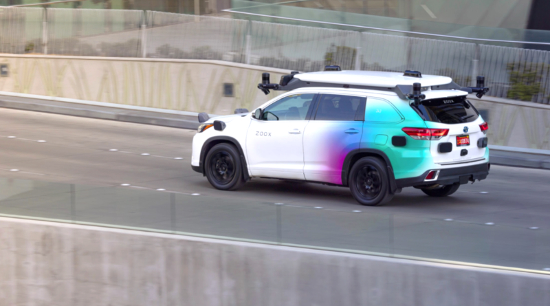 A Zoox test fleet vehicle in Las Vegas