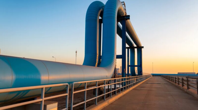Pipes transporting natural gas
