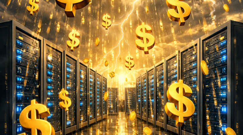 dollar signs, data center