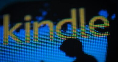 Part of the Kindle application is seen on an iPad.