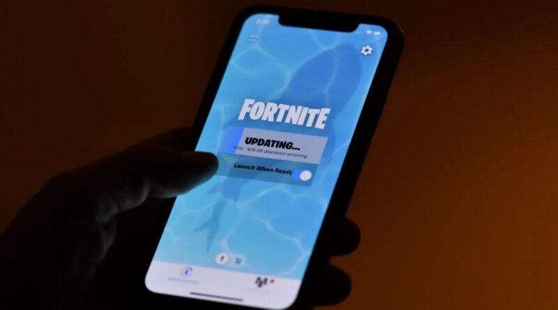 Fortnite Epic Games loading on phone