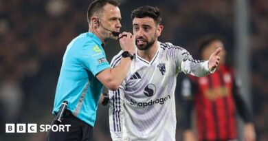 A graphic of Premier League players from every team in the division in 2025-26 season, with the Premier League trophy in front of them.