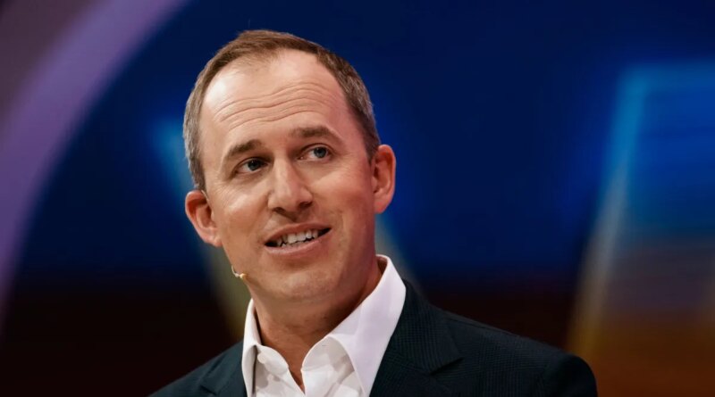 Co-CEO of Salesforce, Bret Taylor, speaks at the Vivatech show in Paris, France, June 15, 2022. (AP Photo/Thibault Camus)