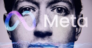 Mark Zuckerberg photo with Meta logo overlay