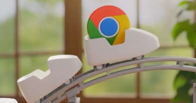 Google Chrome logo on a rollercoaster toy