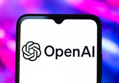 The OpenAI logo is seen displayed on a smartphone screen.