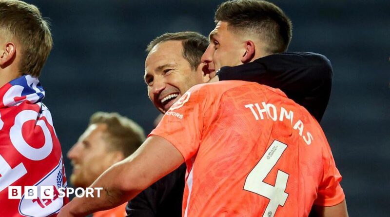 Frank Lampard celebrating promotion