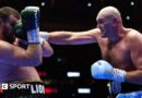 Tyson Fury landing a punch on Arslanbek Makhmudov