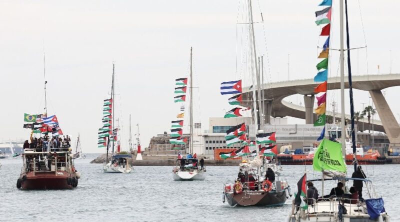 Gaza aid flotilla sets sail from Barcelona
