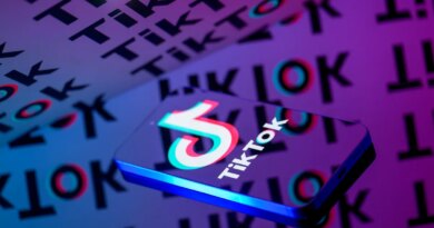 The TikTok logo is displayed on a smartphone screen in this photo illustration.