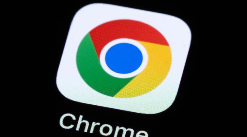 The Google Chrome application app can be seen on the display of a smartphone.
