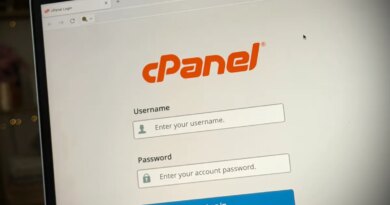 a cPanel login screen showing the username and password prompt