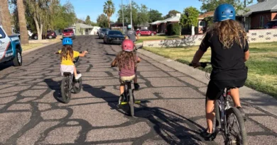 I started letting my son bike with his friends when he was 8. It gives me anxiety, but I see the value in having independence.