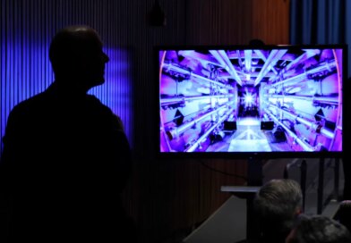 Guests await the beginning of a news conference with U.S. Energy Secretary Jennifer Granholm at the Department of Energy headquarters to announce a breakthrough in fusion research on December 13, 2022 in Washington, DC.