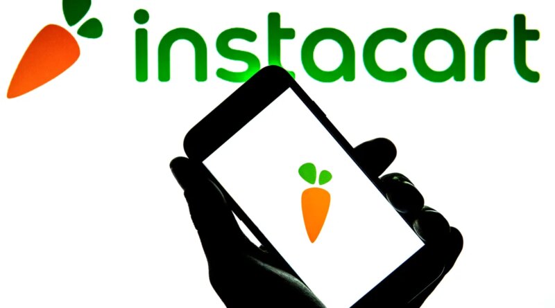 Instacart logo on a phone