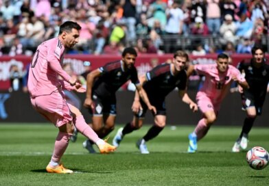 Lionel Messi in action.