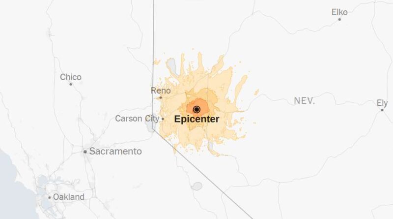 Map: 5.7-Magnitude Earthquake Shakes Nevada