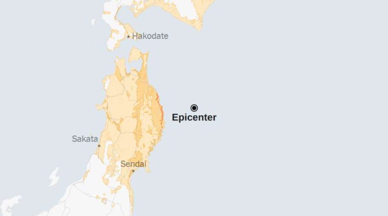 Map: 7.4-Magnitude Earthquake Strikes Near Japan