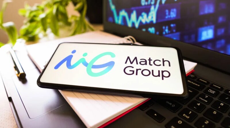 The Match Group Inc. logo is displayed on a smartphone screen.