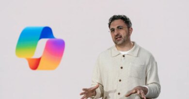 Mustafa Suleyman, chief executive officer of Microsoft AI, speaks during an event commemorating the 50th anniversary of the company at Microsoft headquarters in Redmond, Washington.