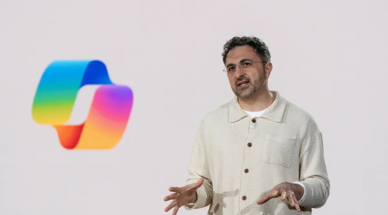 Mustafa Suleyman, chief executive officer of Microsoft AI, speaks during an event commemorating the 50th anniversary of the company at Microsoft headquarters in Redmond, Washington.