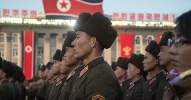 North Korean soldiers attend a mass rally to celebrate the North's declaration on November 29 it had achieved full nuclear statehood, on Kim Il-Sung Square in Pyongyang on December 1, 2017. North Korea's leader Kim Jong-Un declared the country had achieved a "historic cause" of becoming a nuclear state, its state media said on November 29, after the country tested an intercontinental ballistic missile earlier in the day.