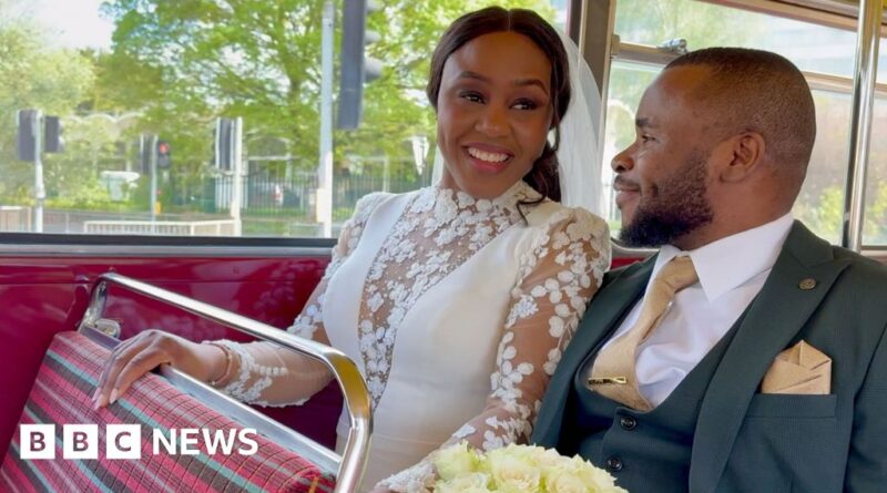 Northampton couple who met on bus ride double decker to wedding