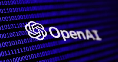 Binary code and OpenAI logo
