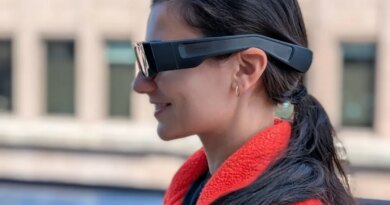 woman wearing Snap Spectacles