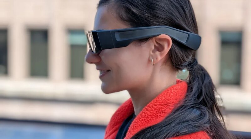 woman wearing Snap Spectacles