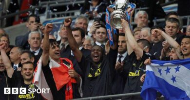 Wigan lifting the FA Cup