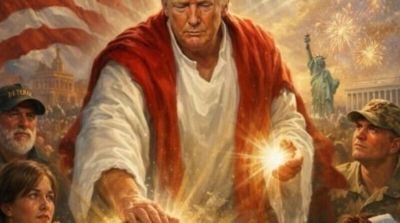 Trump posts AI image of himself as Jesus-like figure, drawing outrage