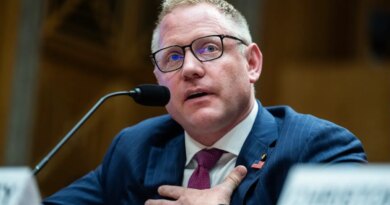 UNITED STATES - JULY 24: Sean Plankey, nominee to be director of the Cybersecurity and Infrastructure Security Agency, testifies during his Senate Homeland Security and Governmental Affairs Committee confirmation hearing in Dirksen building on Thursday, July 24, 2025.