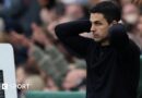 Mikel Arteta on touchline