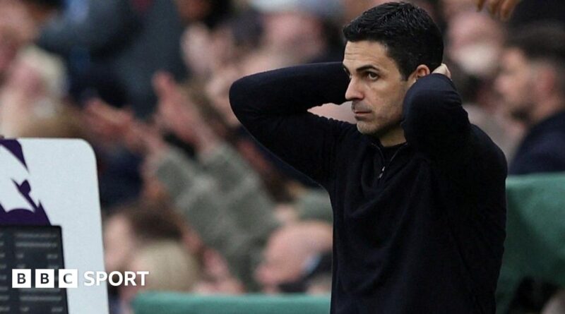 Mikel Arteta on touchline