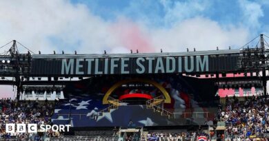 A general view of MetLife Stadium during the Club World Cup final between Chelsea and Paris St-Germain in July 2025
