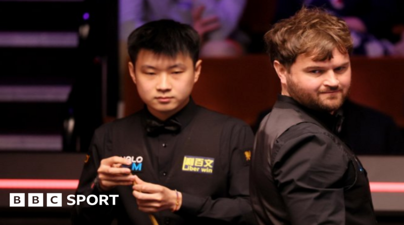 A general view of the Halo World Snooker Championship trophy