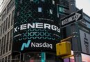 X-energy appears on a sign above the Nasdaq.