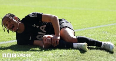 Netherlands attacking midfielder Xavi Simons was injured playing for Tottenham in a 1-0 win at Wolves