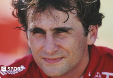 Alex Zanardi pictured in a driver's racing suit