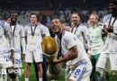 Youri Tielemans of Aston Villa FC lifts the trophy during the award ceremony following the UEFA Europa League final