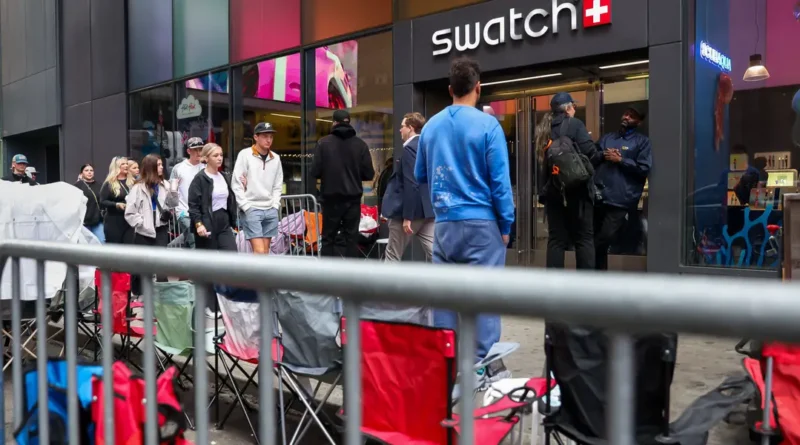 Audemars Piguet and Swatch's new pocket watch collab has fans camping outside stores for days