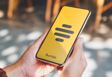 Bumble logo on smartphone screen