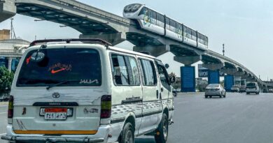Cairo's new monorail glides above a city struggling below