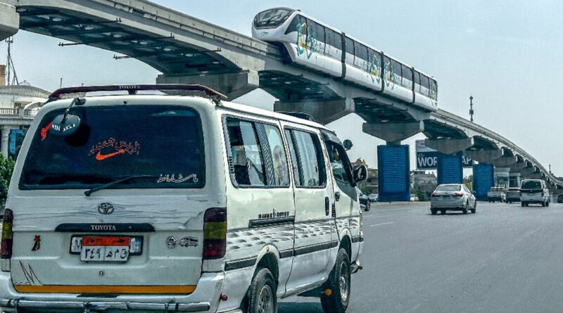 Cairo's new monorail glides above a city struggling below