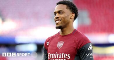 Jurrien Timber in Arsenal training