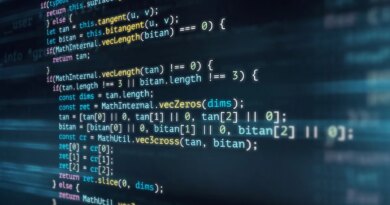 Computer code on a screen.