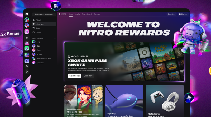 Discord launches Nitro Rewards, giving subscribers access to the base tier of Xbox Game Pass for no extra cost | TechCrunch
